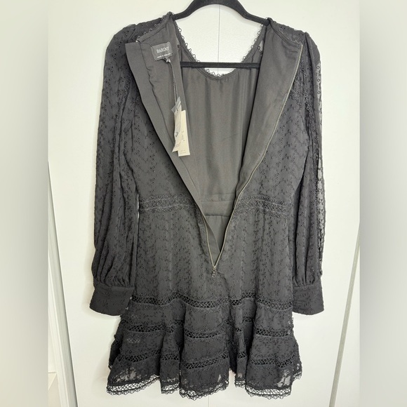 Bardot - Prinnie Mini Dress - Black Lace Long sleeve- Size 8 - Picture 10 of 13